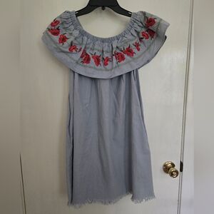 Floral Embroidered Easel Dress